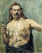 Lovis Corinth Self-portrait with Glass painting
